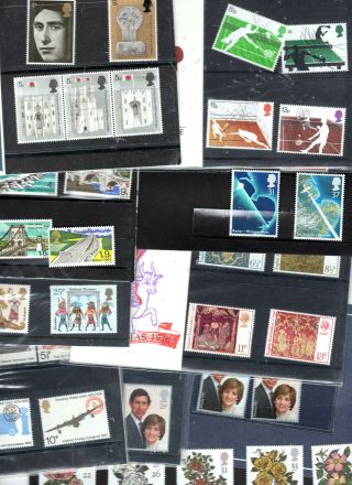 10 X Royal Mail Presentation Packs British Stamps 1968 - 1991 P&p (uk)