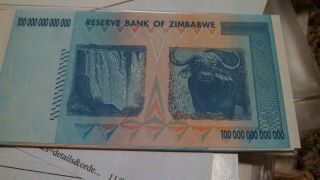Zimbabwe 100 Trillion Dollars 2008 AA - Uncirculated Bill 2
