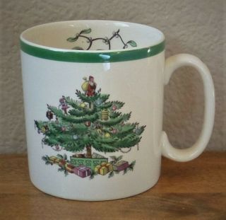 3 - 1/4 " Porcelain Mug - Classic Christmas Tree Pattern By Spode - Made In England