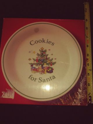 Vintage Japan Nikko Christmastime Cookies For Santa Plate W/ Box