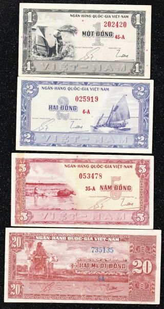 South Viet - Nam - 1955 - 72 X 21 Different Notes - Circulated.