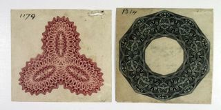 Waterlow & Sons Proof Cycloid Design Pair On Borders 1880 - 1900 Xf W&s (2)
