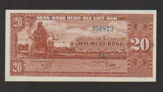 South Vietnam,  20 Dong Banknote,  (1962),  Uncirculated Cat 6 - A - 0873