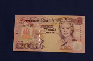 Gibraltar / 20 Pounds 1995 P.  27 Uncirculated - - Many More Online :)
