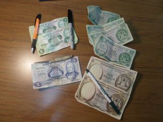 Royal Bank Of Scotland Notes 6 - 1 Pound & 1 - Five Pound & 2 - 10 Ten Pounds Notes