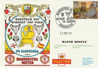 15 May 1991 Barcelona V Manchester United Cup Winners Final Dawn Football Cover