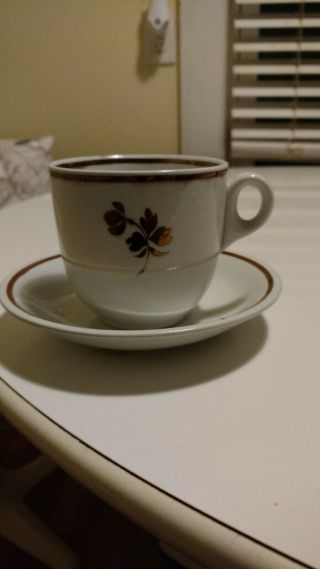 Vintage Alfred Meakin Tea Leaf Pattern Tea Cup & Saucer