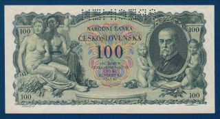CZECHOSLOVAKIA 100 Korun 1931 P23s SPECIMEN UNC Narodni Banka Ceskoslovenska 2