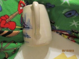 Blue House Stoneware Pitcher Made by Paul Storie Pottery Marshall,  Texas USA 2