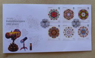 2017 Jersey 200th Anniv Of The Kaleidoscope Set Of 6 Stamps Fdc First Day Cover