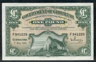 Gibraltar 1 Pound,  1965,  Xf