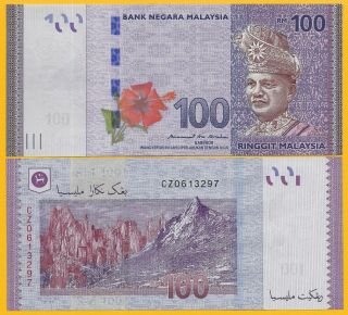Malaysia 100 Ringgit P - 56b 2012 Unc Banknote