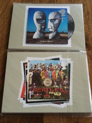 Beatles And Classic Albums Inc Pink Floyd Royal Mail Phq Cards