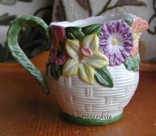 Fitz & Floyd Coutry Garden China Sculptered 4 1/4 " Creamer