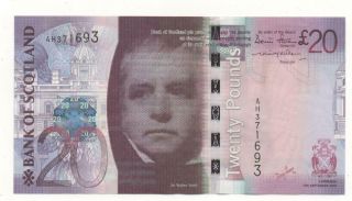 Bank Of Scotland £20 Note 2007,  Serial No.  Ah 371693 Unc Cond.