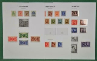 Gb Stamps Selection Of The Kings On 6 Pages (k116)