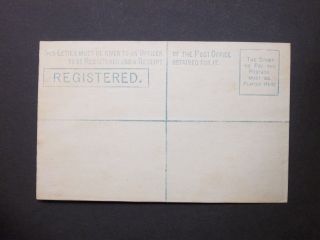 GB Postal Stationery 1879 QV 2d blue Registered Envelope size F H&B RP6 2