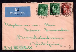Gb 1937 Keviii Definitives Airmail Cover Ws8096
