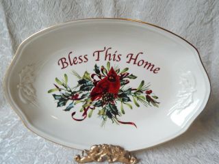 Lenox Winter Greetings - Bless This Home Tray - Nwt - Hors D 