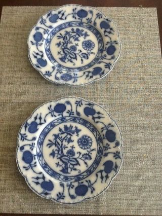 Vintage Johnson Brothers Bone China " Nordic " Blue & White Dinner Plate