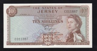 The States Of Jersey - - - - - 10 Shillings 1963 - - - - - A - Unc/unc - - - - - -