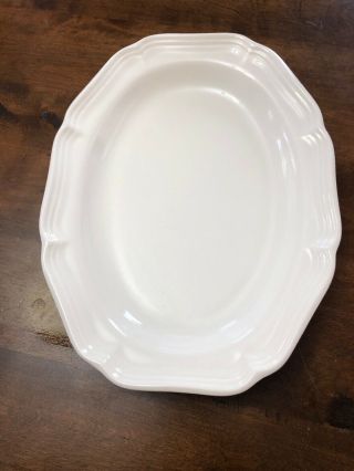 Mikasa French Countryside F9000 White 11 " X 14 - 1/2 " Oval Serving Platter