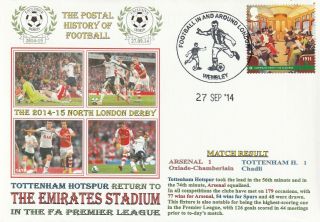 27 September 2014 Arsenal V Tottenham Hotspur Premiership Dawn Football Cover
