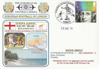 28 August 2014 Tottenham H V Ael Limassol Europa League Dawn Football Cover