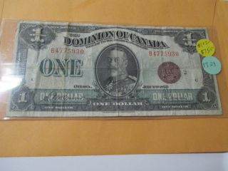 1923 $1 The Dominion Of Canada Bronze Seal