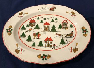 Jamestown China The Joy Of Christmas Platter 13 1/2 Inches