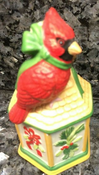 Lenox Winter Greetings Salt And Pepper Shakers Birdhouse Cardinal Stacks - Nwt
