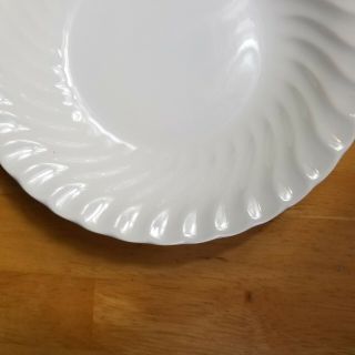Sheffield Bone White Earthenware Coupe Cereal Bowl (1) White Swirl Rim 2