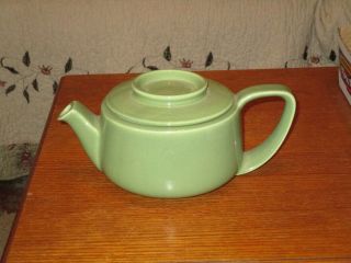 Vintage Hall China Co.  Ceramic Tricolator Green Teapot Made In U.  S.  A.
