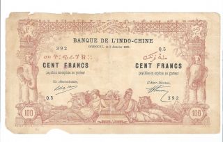Djibouti - French Somaliland - One Hundred (100) Francs 1920