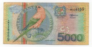 Suriname 5000 Gulden 2000 Pick 152 Look Scans