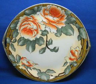 Te - Oh Cake Plate,  Hand Painted Nippon,  10 1/2 Inches