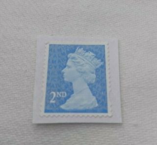 50 X 2nd Class Blue Security Unfranked On Paper Gb Stamps