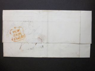 GB 1854 QV 1d red Entire Letter 466 LIVERPOOL Spoon postmark to Stratford Essex 2