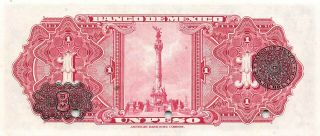 México 1 Peso 12.  5.  1948 P 38ds Series AG Specimen Uncirculated Banknote 2
