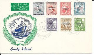 Lundy Island 1953 Coronation Fdc