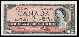 1954 $2 Dollar Banknote Bank Of Canada Uncirculated