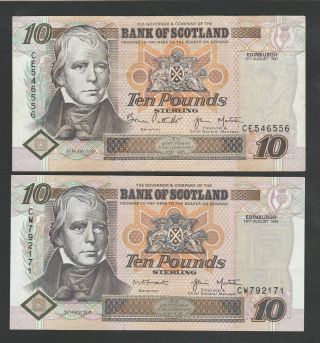 F7 Bank Of Scotland 10 Pound Early Year Var.  For P120 Incl.  Xf 1998 Issue