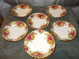 Ten (10) Royal Albert Old Country Roses Fine Bone China Teacup Saucers England