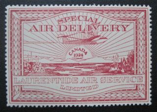 1924 Canada Cl3 Special Air Delivery Laurentide Air Service Mlh Og