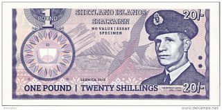 Scotland - Shetland Islands 1 Pound 2015 Unc Specimen Test Note Gabris Banknote