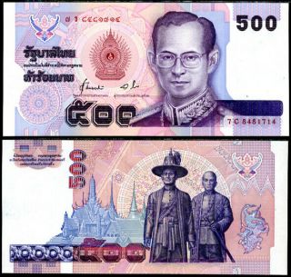 Thailand 500 Baht P 103 Sign 72 Tarin Chatumongkol Unc