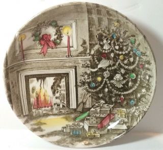 The Christmas Plate Johnson Brothers England Made Friendly Village 4 1/4 "