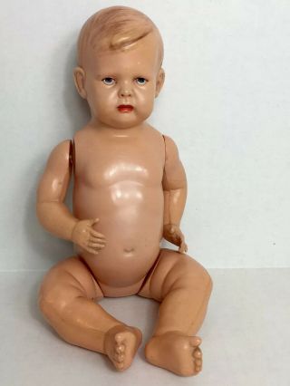 Petitcollin French Antique Vintage 11 1/2” Celluloid Boy Stamped
