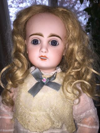 Antique French Tete Jumeau Bisque Doll Size 6 Circa 1890’s 16” Tall 3
