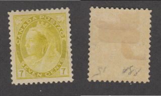 Canada 7 Cent Queen Victoria Numeral Stamp 81 (lot 15077)